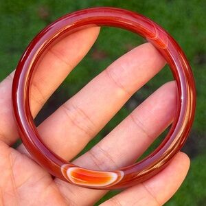 60.5mm inner diameter red carnelian bangle 0909